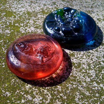 glass berries and seeds